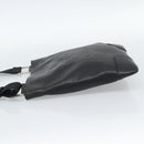 LOEWE Anagram Shoulder Bag Leather Black Silver Auth 188544A-3