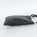 LOEWE Anagram Shoulder Bag Leather Black Silver Auth 188544A-4