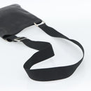 LOEWE Anagram Shoulder Bag Leather Black Silver Auth 188544A-7