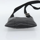 LOEWE Anagram Shoulder Bag Leather Black Silver Auth 188544A-5