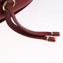 Chloe Marcie Shoulder Bag Leather Red Gold Auth 188545-15