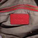 Chloe Marcie Shoulder Bag Leather Red Gold Auth 188545-19