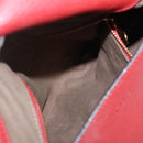 Chloe Marcie Shoulder Bag Leather Red Gold Auth 188545-24
