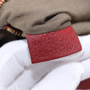 Chloe Marcie Shoulder Bag Leather Red Gold Auth 188545-25