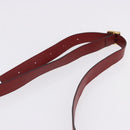 Chloe Marcie Shoulder Bag Leather Red Gold Auth 188545-8