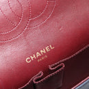 CHANEL Double Flap 25 Matelasse Chain Bag Lamb Skin Navy Gold CC Auth 188549SAV-19