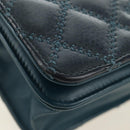 CHANEL Matelasse Chain Wallet Bag Caviar Skin Navy Silver CC Auth 188550SAV-14