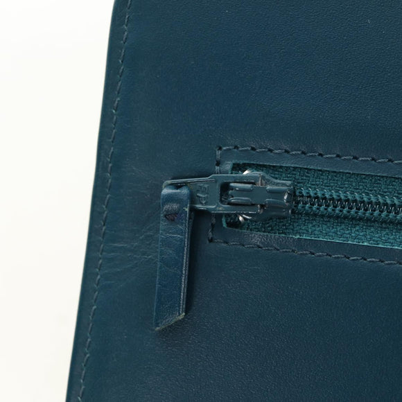 CHANEL Matelasse Chain Wallet Bag Caviar Skin Navy Silver CC Auth 188550SAV