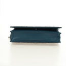 CHANEL Matelasse Chain Wallet Bag Caviar Skin Navy Silver CC Auth 188550SAV-5
