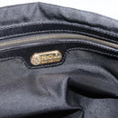 FENDI Hand Bag Suede Black Gold Auth 188554A-18
