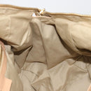 CELINE Hand Bag Leather Beige Gold Auth 188555-20