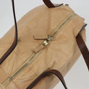 CELINE Hand Bag Leather Beige Gold Auth 188555-6