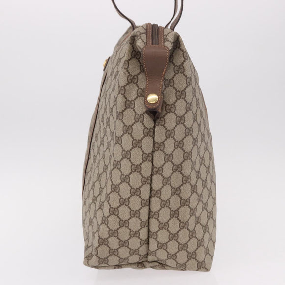 GUCCI GG Supreme Boston Bag PVC Beige Gold 012 1095 6080 Auth 188557