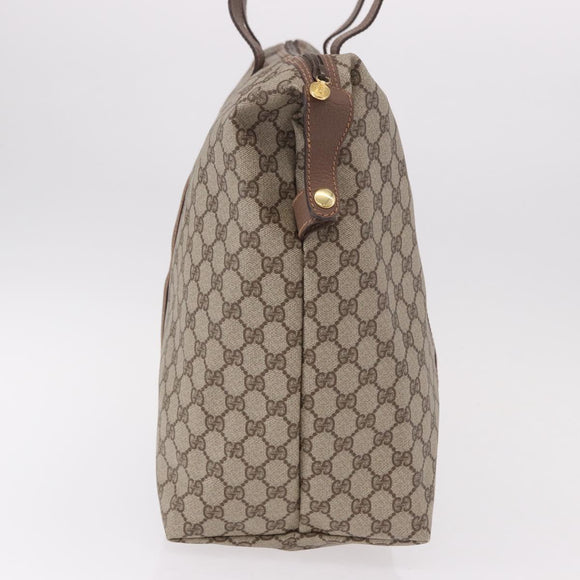 GUCCI GG Supreme Boston Bag PVC Beige Gold 012 1095 6080 Auth 188557