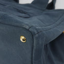 PRADA Canapa MM Hand Bag Canvas Blue Auth 188558-10