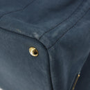 PRADA Canapa MM Hand Bag Canvas Blue Auth 188558-12