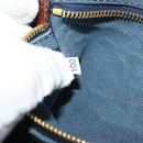 PRADA Canapa MM Hand Bag Canvas Blue Auth 188558-21