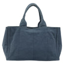 PRADA Canapa MM Hand Bag Canvas Blue Auth 188558-3