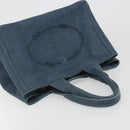PRADA Canapa MM Hand Bag Canvas Blue Auth 188558-6