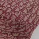 Christian Dior Trotter Canvas Tote Bag Red Silver Auth 188560-15