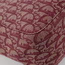 Christian Dior Trotter Canvas Tote Bag Red Silver Auth 188560-16