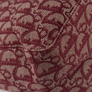 Christian Dior Trotter Canvas Tote Bag Red Silver Auth 188560-18