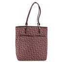 Christian Dior Trotter Canvas Tote Bag Red Silver Auth 188560-13