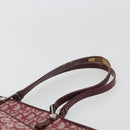 Christian Dior Trotter Canvas Tote Bag Red Silver Auth 188560-14