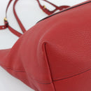 PRADA Tote Bag Leather Red Auth 188562A-14