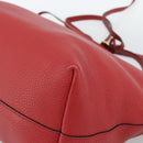 PRADA Tote Bag Leather Red Auth 188562A-15