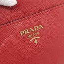 PRADA Tote Bag Leather Red Auth 188562A-17