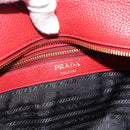 PRADA Tote Bag Leather Red Auth 188562A-19