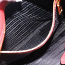PRADA Tote Bag Leather Red Auth 188562A-23