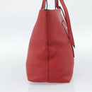PRADA Tote Bag Leather Red Auth 188562A-3
