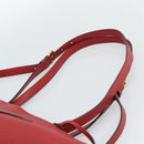 PRADA Tote Bag Leather Red Auth 188562A-8