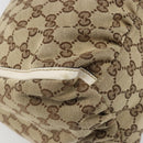 GUCCI GG Canvas Abbey Hand Bag Beige Gold Auth 188567A-11