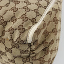 GUCCI GG Canvas Abbey Hand Bag Beige Gold Auth 188567A-12
