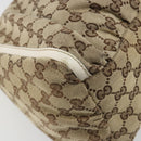 GUCCI GG Canvas Abbey Hand Bag Beige Gold Auth 188567A-13