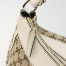 GUCCI GG Canvas Abbey Hand Bag Beige Gold Auth 188567A-15