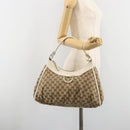 GUCCI GG Canvas Abbey Hand Bag Beige Gold Auth 188567A-23
