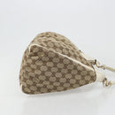 GUCCI GG Canvas Abbey Hand Bag Beige Gold Auth 188567A-4