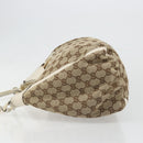 GUCCI GG Canvas Abbey Hand Bag Beige Gold Auth 188567A-5