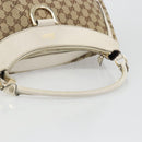 GUCCI GG Canvas Abbey Hand Bag Beige Gold Auth 188567A-7