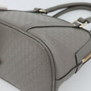 GUCCI Micro GG Canvas Guccissima Hand Bag Leather Gray Gold 449654 Auth 188568A-15