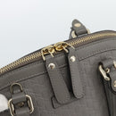 GUCCI Micro GG Canvas Guccissima Hand Bag Leather Gray Gold 449654 Auth 188568A-10