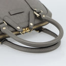 GUCCI Micro GG Canvas Guccissima Hand Bag Leather Gray Gold 449654 Auth 188568A-7