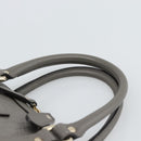 GUCCI Micro GG Canvas Guccissima Hand Bag Leather Gray Gold 449654 Auth 188568A-8