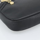 Christian Dior Shoulder Bag Leather Black Gold Auth 188570-14