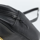 Christian Dior Shoulder Bag Leather Black Gold Auth 188570-10