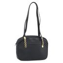 Christian Dior Shoulder Bag Leather Black Gold Auth 188570-1